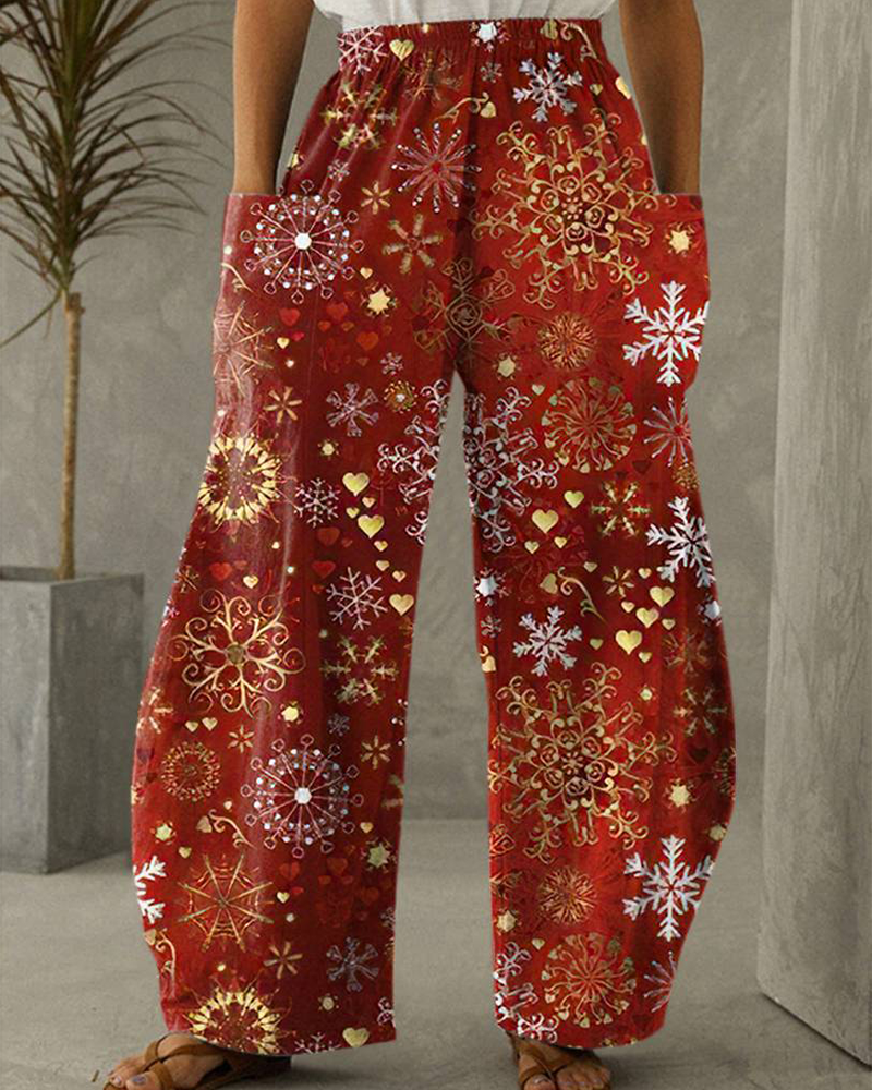 Mune | Christmas Print Leisure Pants