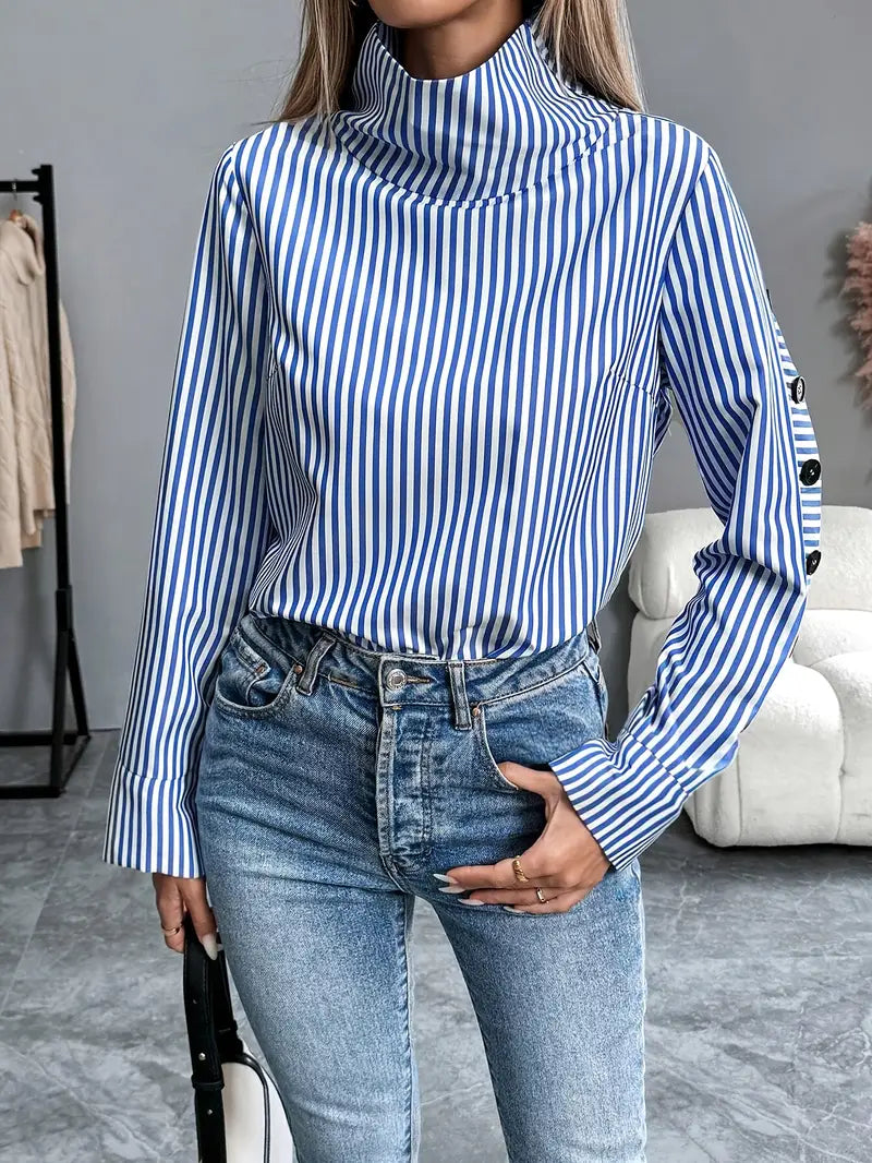 Mune Fashion | Stylish Striped Cotton Blouse