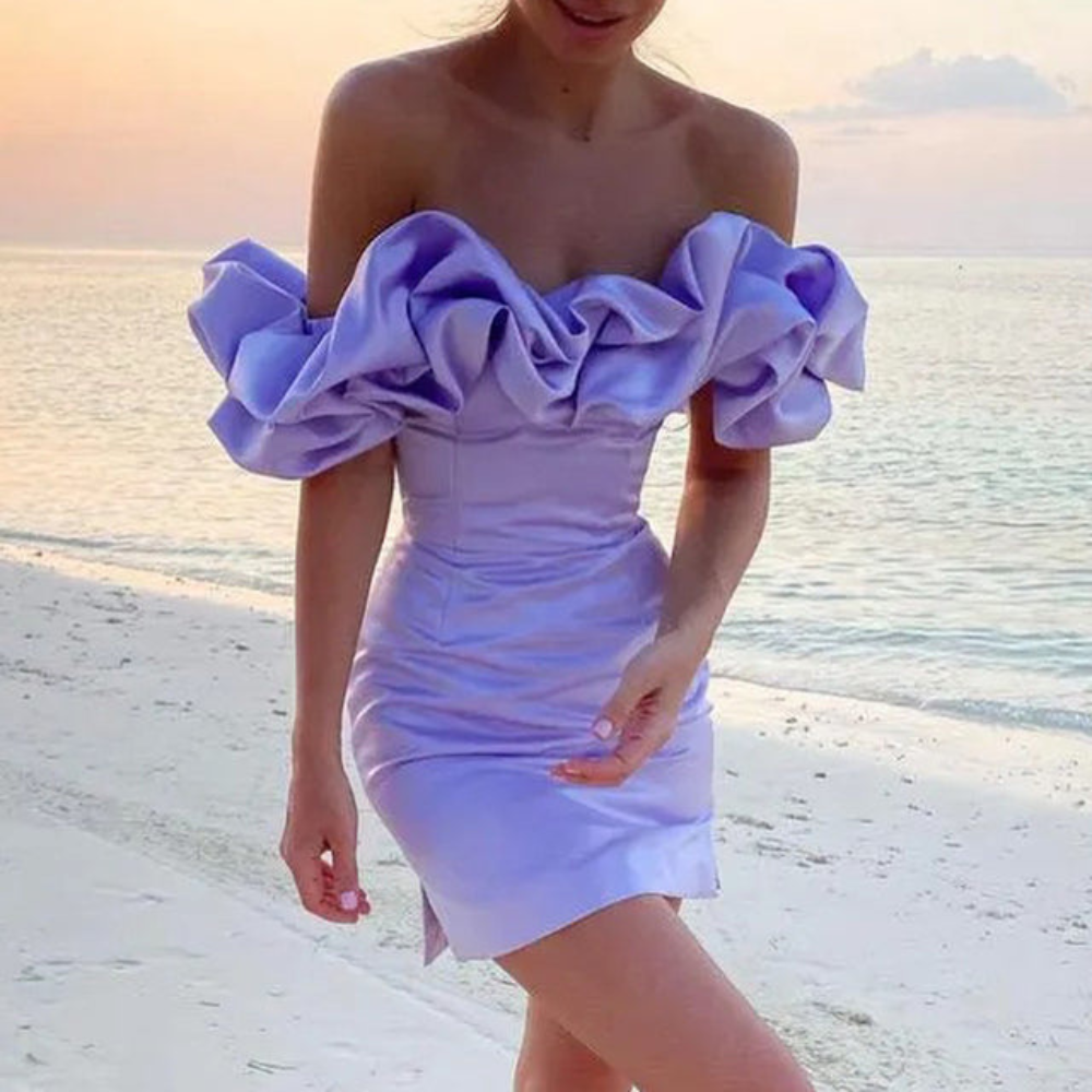 Mune Fashion  | Women Wedding Guest Ruffle Mini Dress
