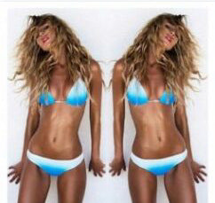 Ladies triangle bikini with elastic straps Mune Fashion