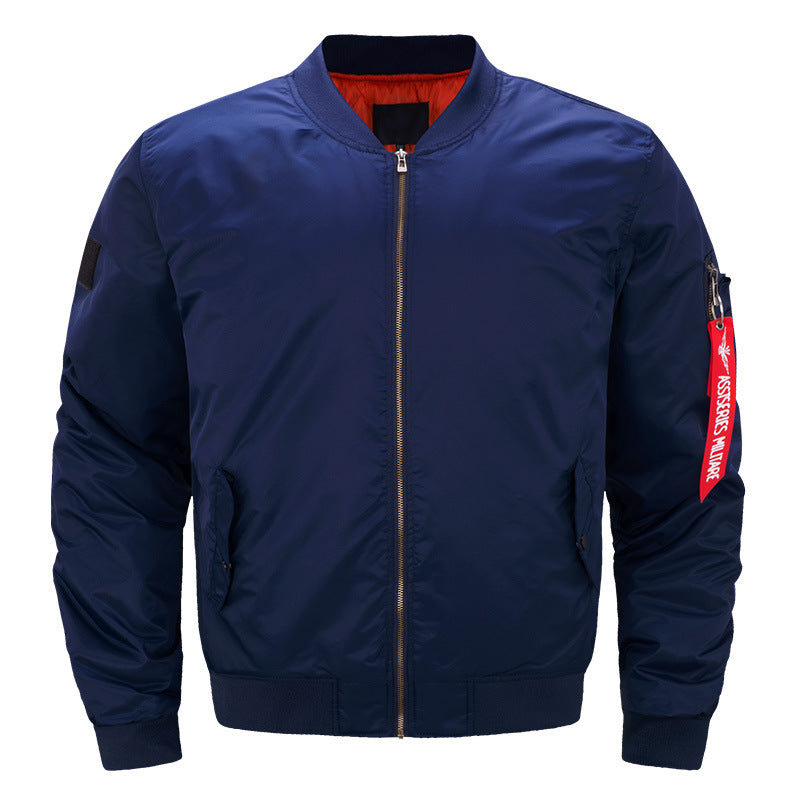 Men's  padded bomber jacket with contrast quilted lining sleeve zip utility pocket and ribbed trims Mune Fashion