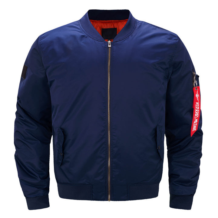 Men's  padded bomber jacket with contrast quilted lining sleeve zip utility pocket and ribbed trims Mune Fashion