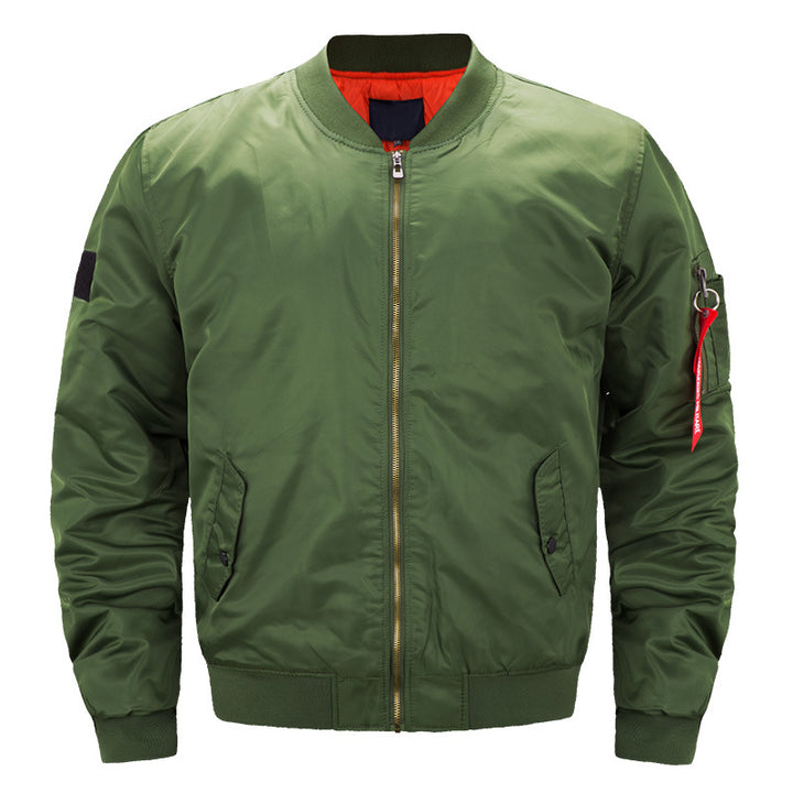 Men's  padded bomber jacket with contrast quilted lining sleeve zip utility pocket and ribbed trims Mune Fashion
