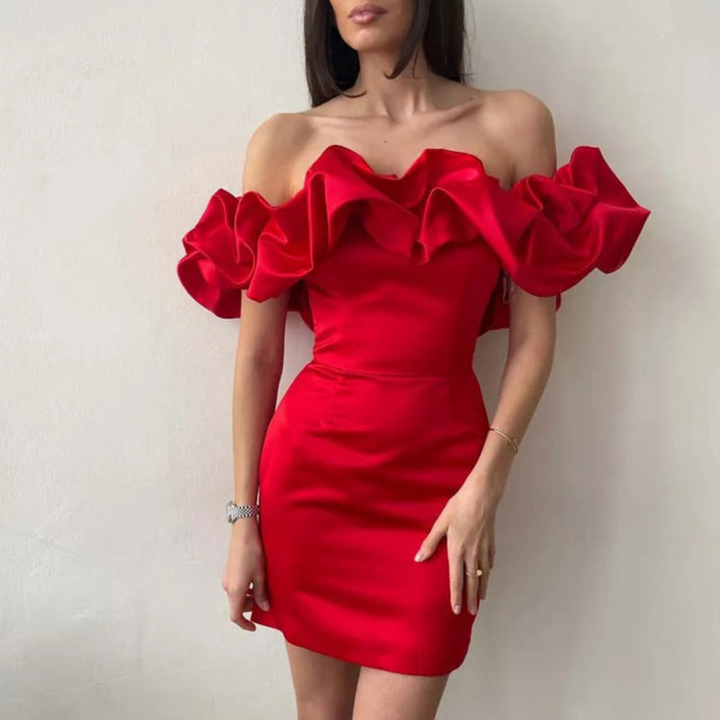 Mune Fashion  | Women Wedding Guest Ruffle Mini Dress