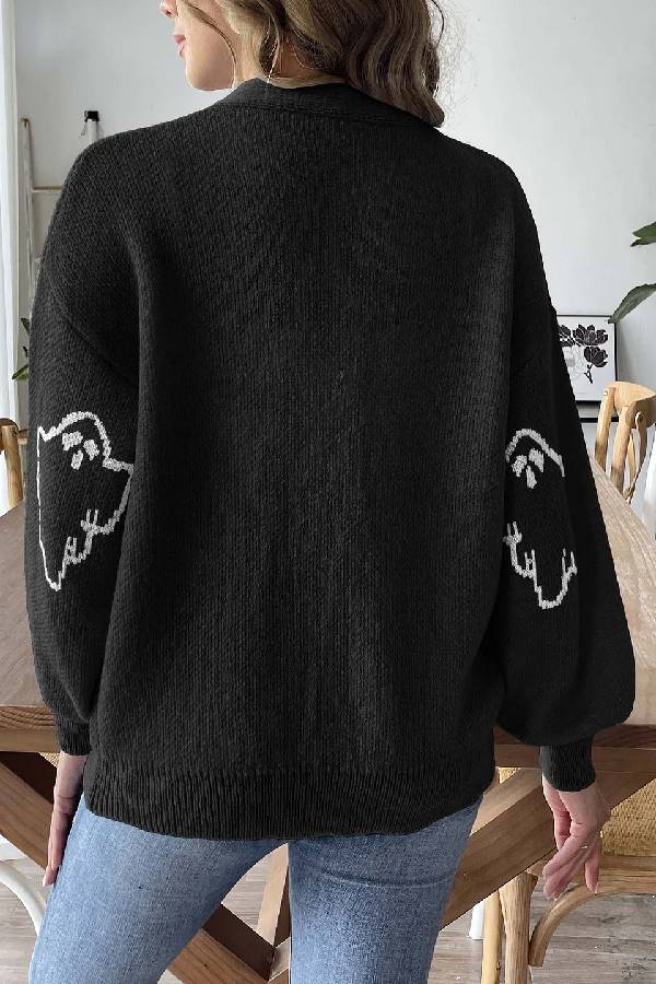 Mune | Loose Casual Cartoon Jacquard Jacket