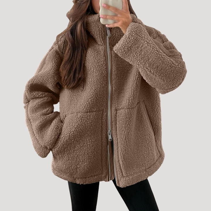 Mune | Women's Fleece Teddy Zip-Up Fluffy Winter Jacket