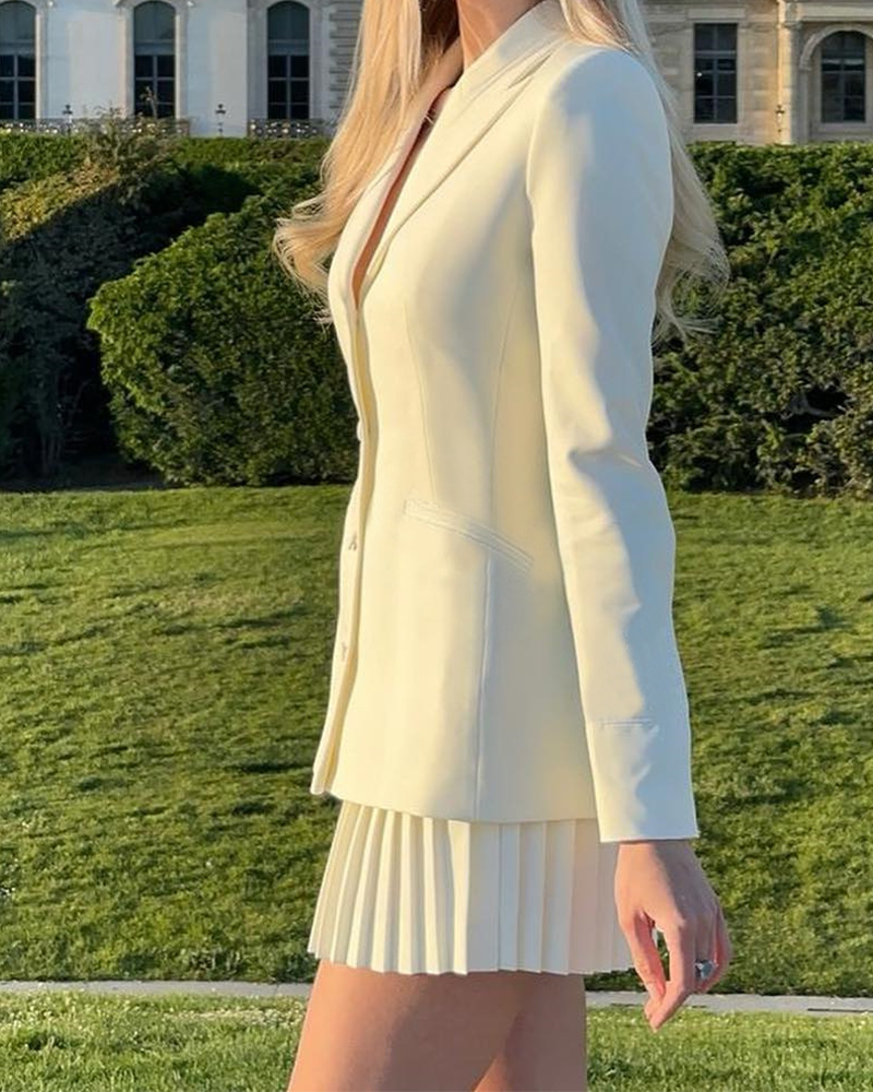 Mune | Suit Jacket Pleated Short Dress Suit