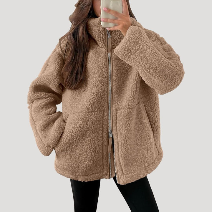Mune | Women's Fleece Teddy Zip-Up Fluffy Winter Jacket