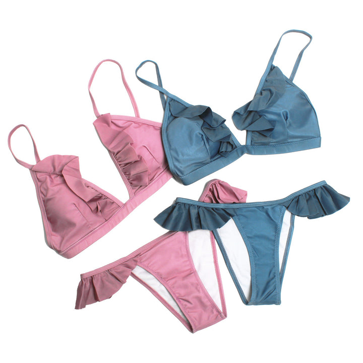Women Ruffle Cut Triangle Bikini Mune Fashion