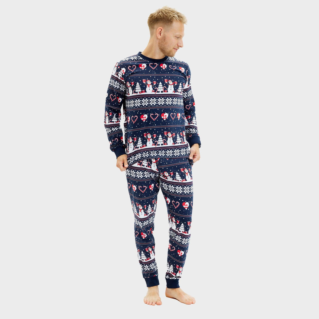 Mune | Christmas Heart Christmas Pajamas Navy Men's