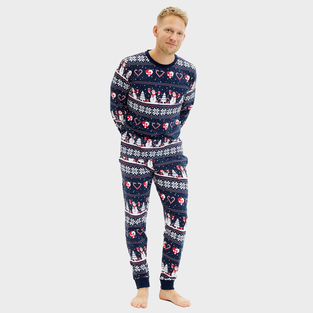 Mune | Christmas Heart Christmas Pajamas Navy Men's
