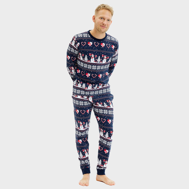 Mune | Christmas Heart Christmas Pajamas Navy Men's