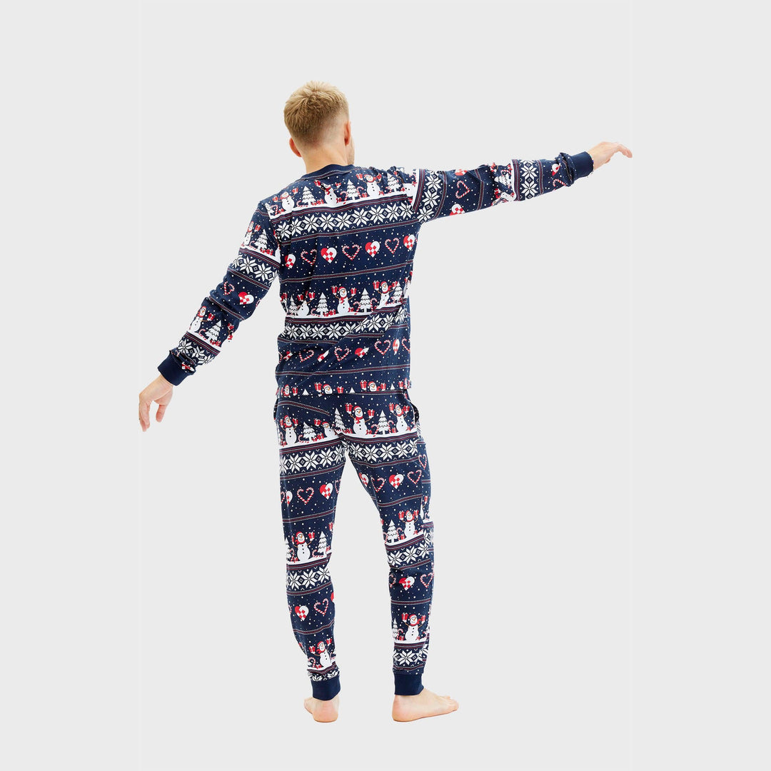 Mune | Christmas Heart Christmas Pajamas Navy Men's