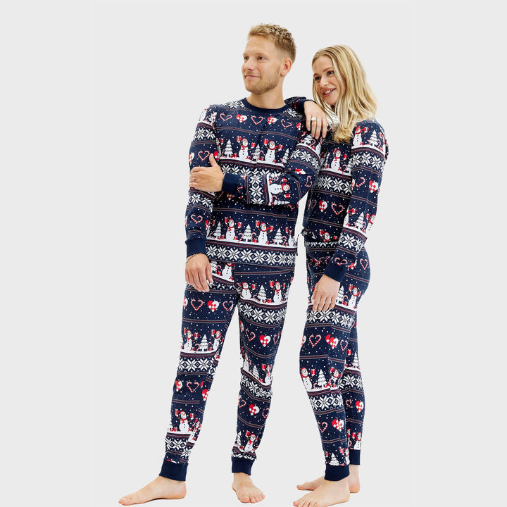 Mune | Christmas Heart Christmas Pajamas Navy Men's