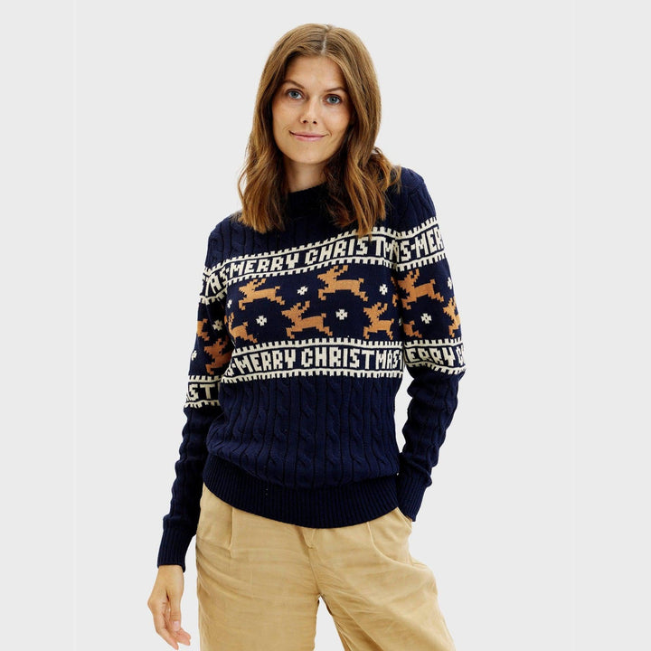 Mune | The elegant Christmas sweater blue women's
