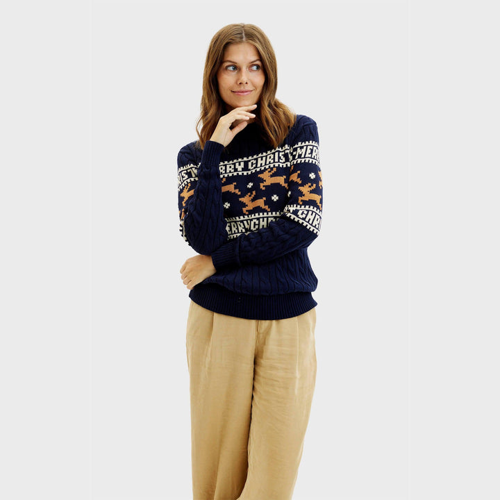Mune | The elegant Christmas sweater blue women's