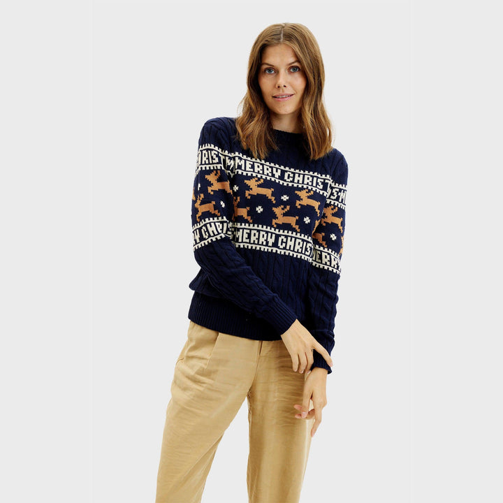 Mune | The elegant Christmas sweater blue women's