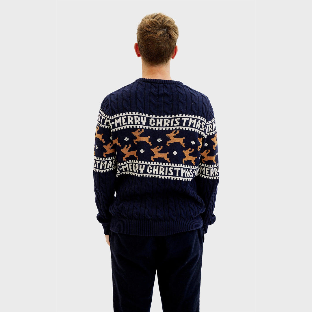 Mune | The elegant Christmas sweater Blue Men