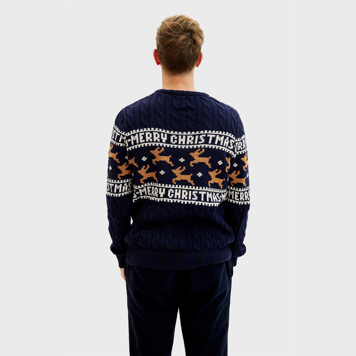 Mune | The elegant Christmas sweater Blue Men