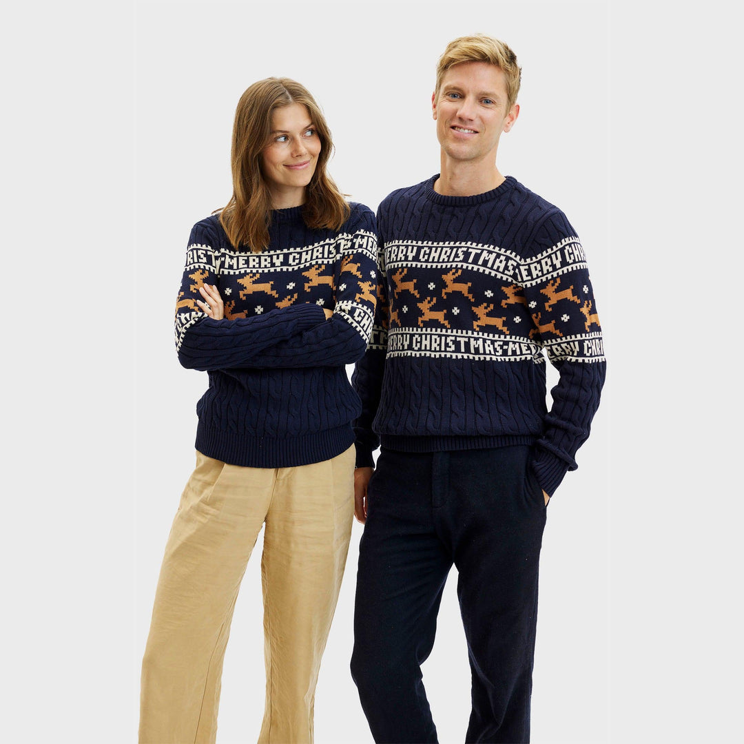 Mune | The elegant Christmas sweater Blue Men
