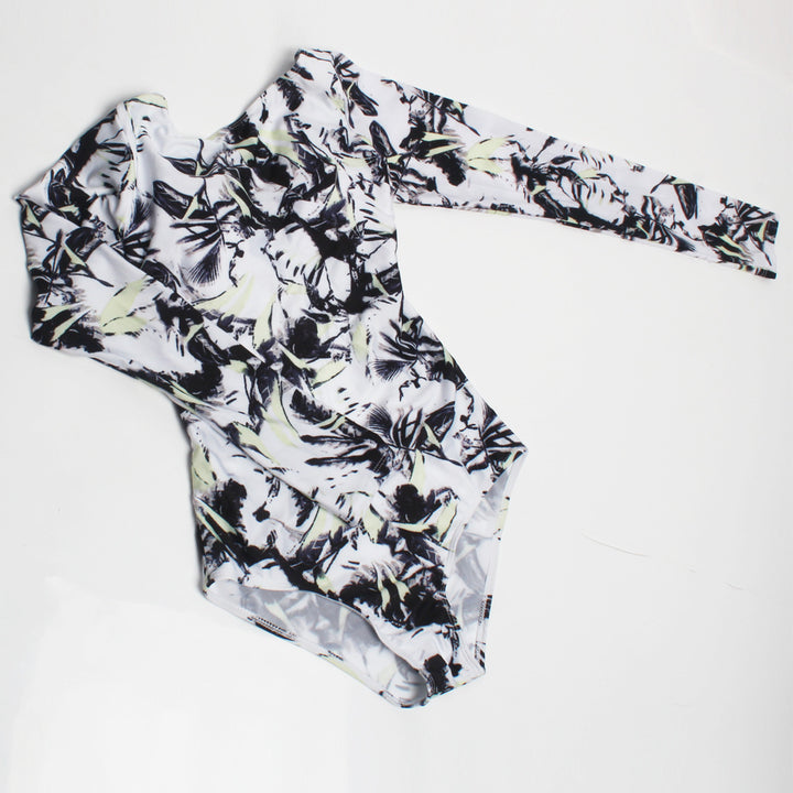 Ladies One-Piece Swimsuit with Long Sleeve and Pineapple Design Mune Fashion