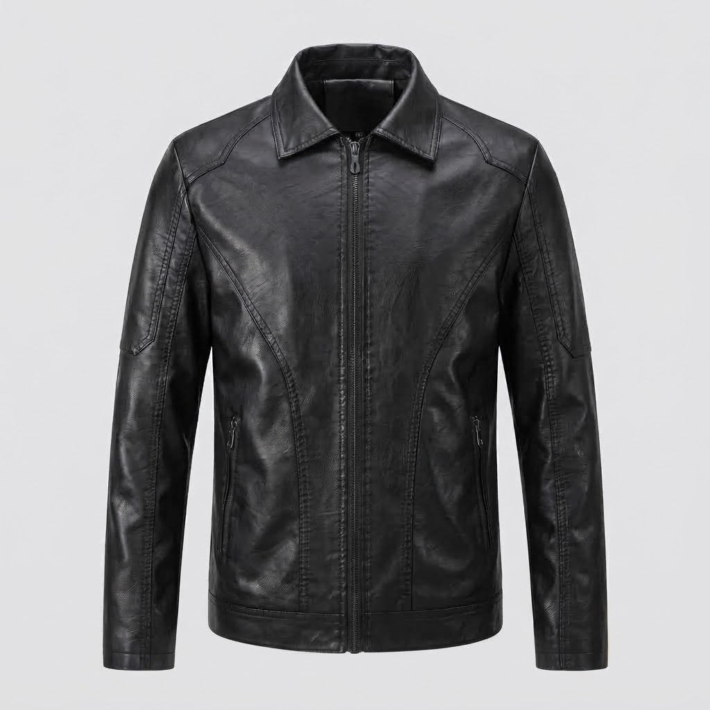 Men's Modern Faux Leather Jacket Mune Fashion