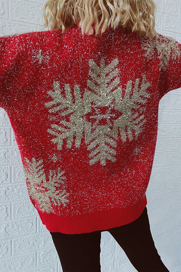 Mune | Christmas Pattern Knitted Round Neck Long Sleeve Sweater