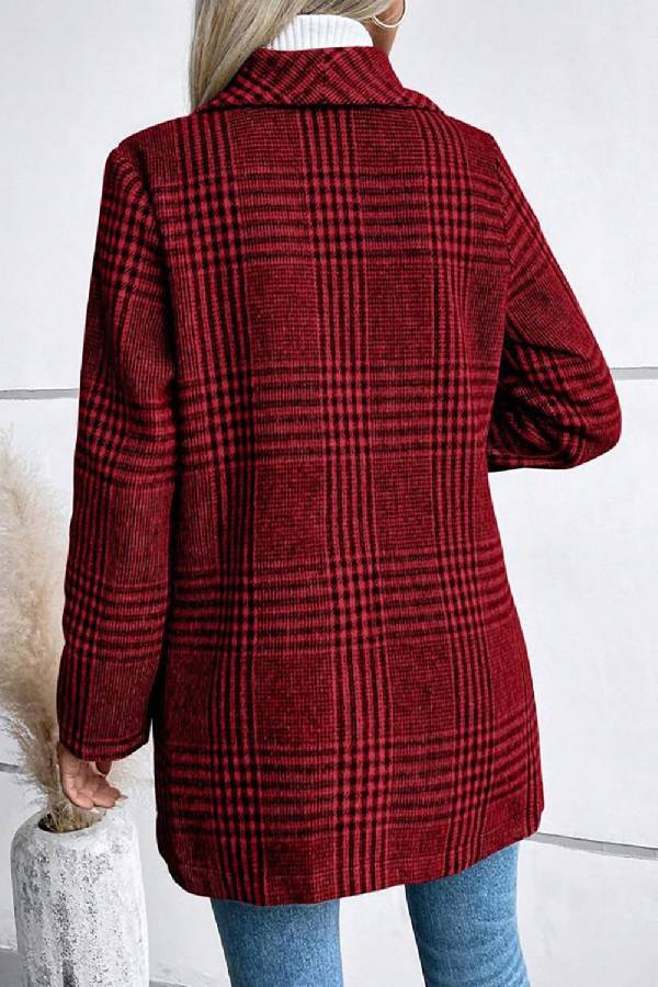 Mune | Collection Checked Collar Long Sleeve Jacket