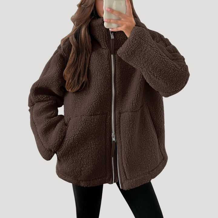 Mune | Women's Fleece Teddy Zip-Up Fluffy Winter Jacket
