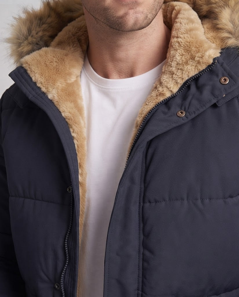 Men's winter jacket with faux fur lining Mune Fashion