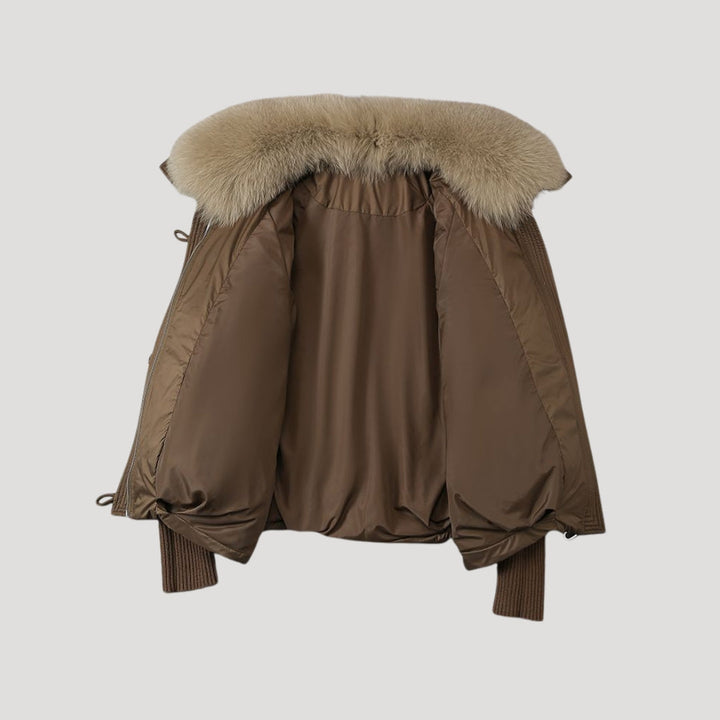 Mune | Women's Snowman Jacket Faux Fur Collar Winter Coat