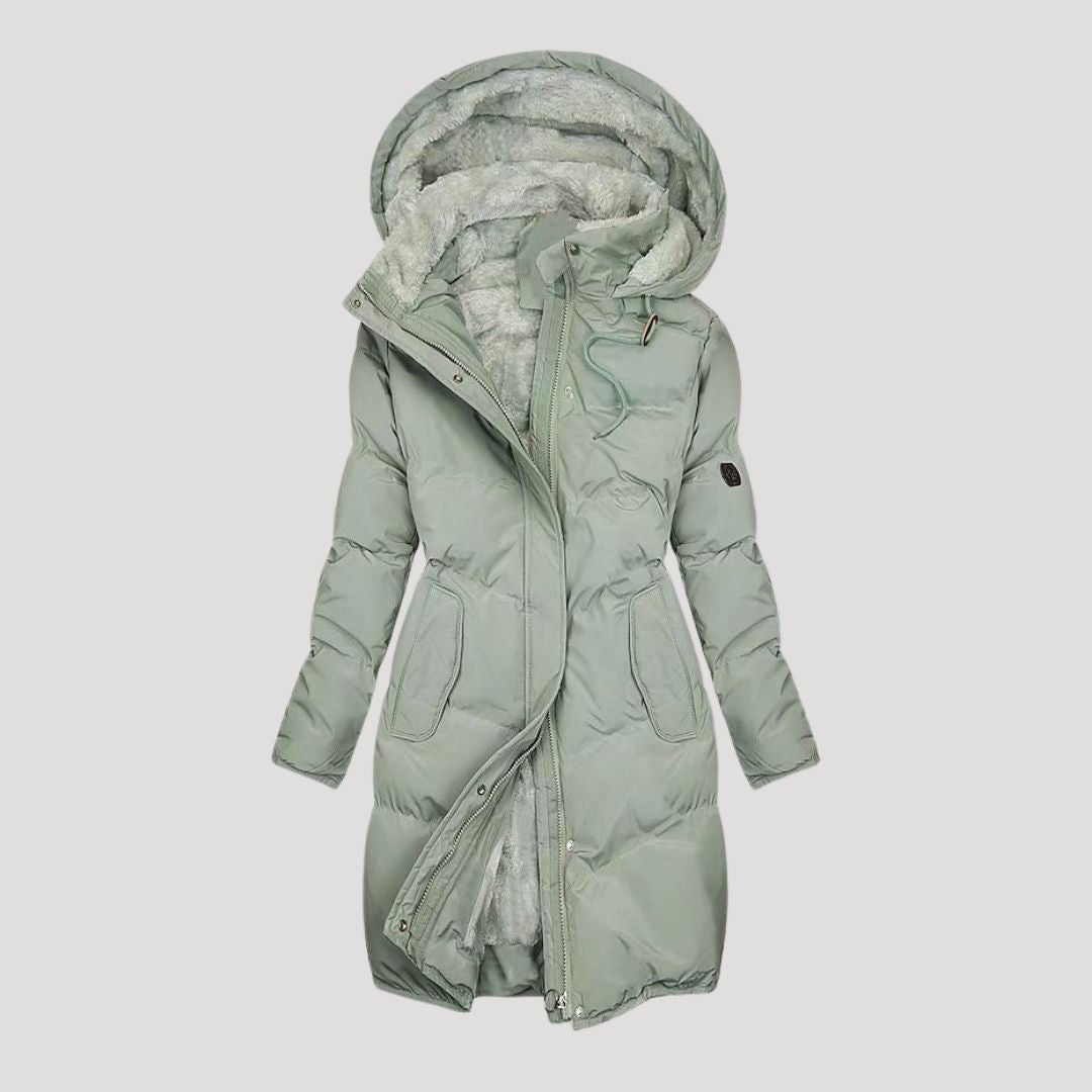Mune | Women's long waterproof hooded coat made of faux fur for winter