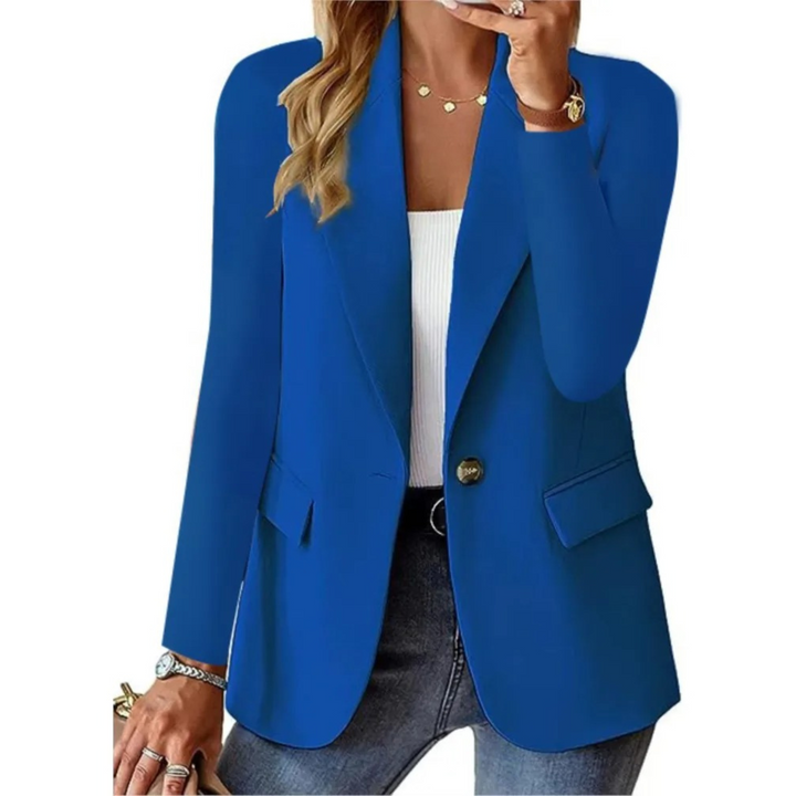 Casual women's blazer with long sleeves