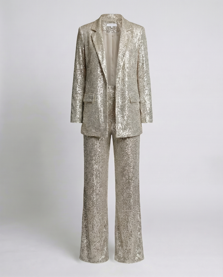 Sequin suit women High-Waist