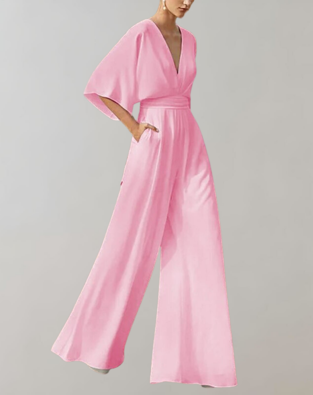 Casual romper with wide leg