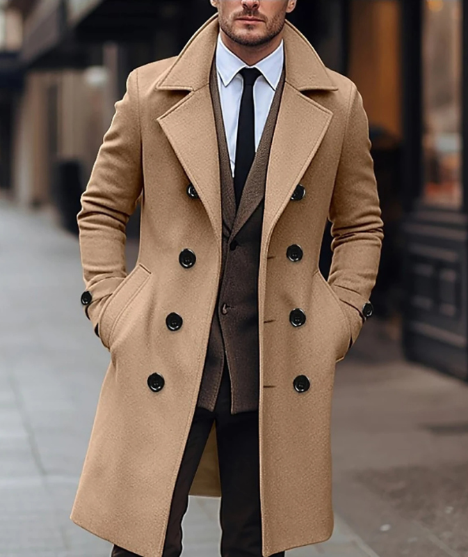 Mune | Elegant Men's Double-Breasted Coat