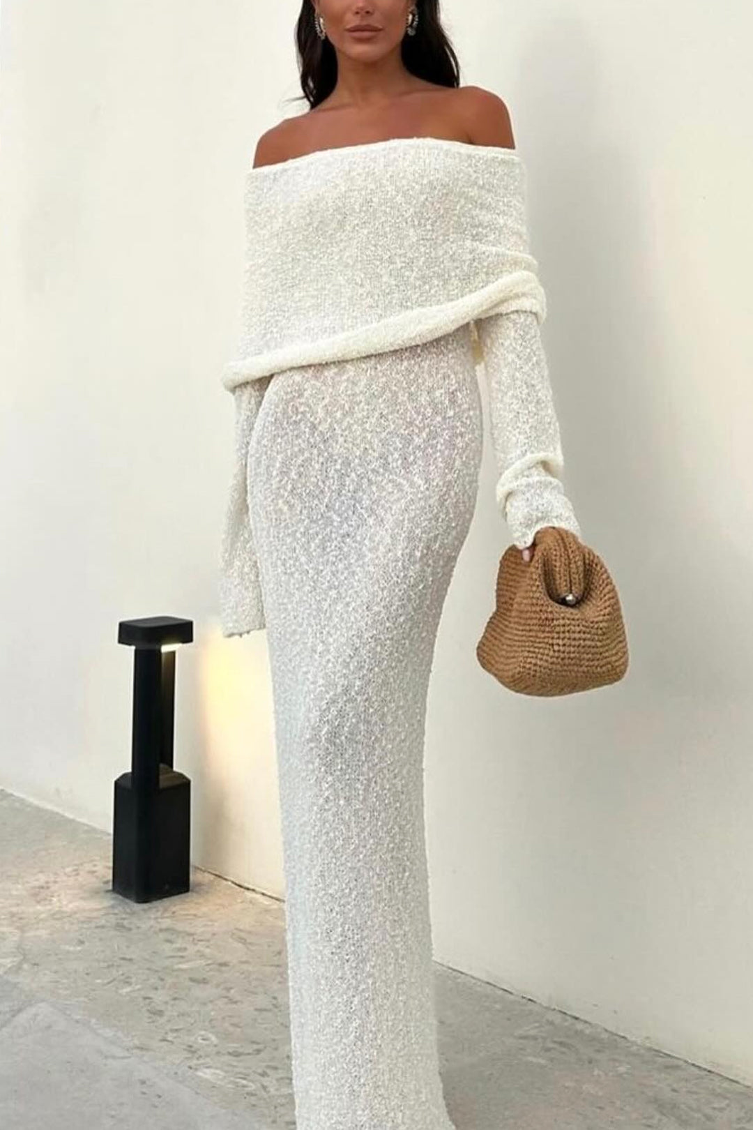 Mune | Maxi Dress In Knit Without Shoulders