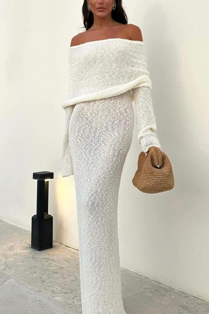 Mune | Maxi Dress In Knit Without Shoulders