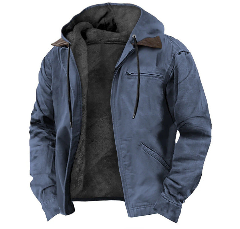 Mune | Men's Jacket with Hood Zip Closure and Soft Fleece Lining