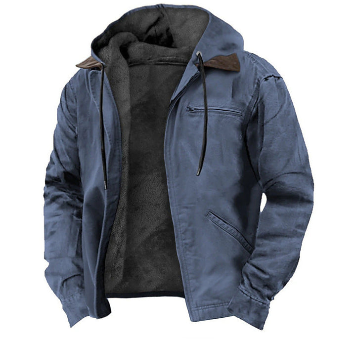 Mune | Men's Jacket with Hood Zip Closure and Soft Fleece Lining
