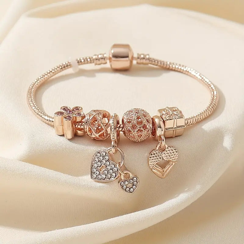 Mune Fashion Stylish bracelet with rhinestones and flowers