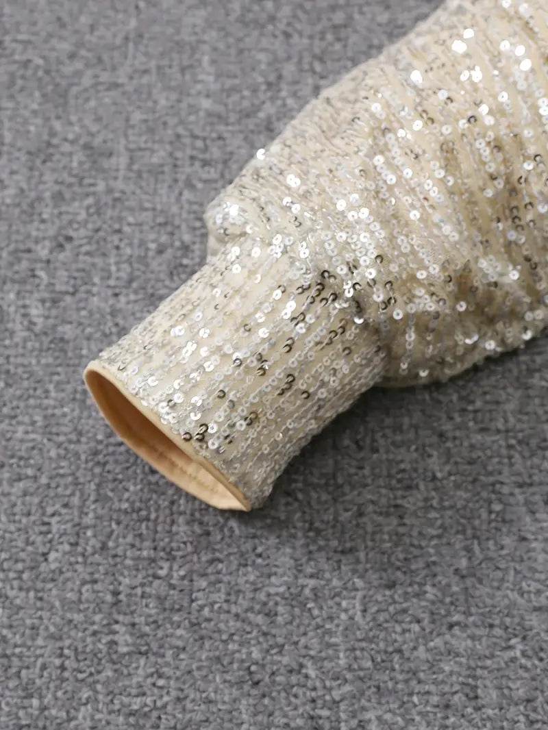 Mune | Party dress with sequins and contrast