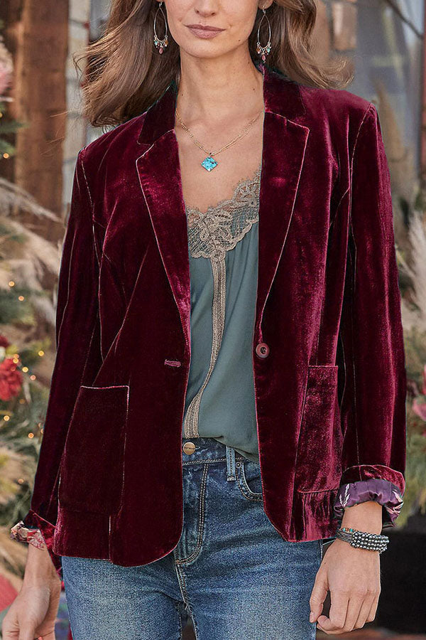 Mune | Velvet Cropped Top Small Blazer