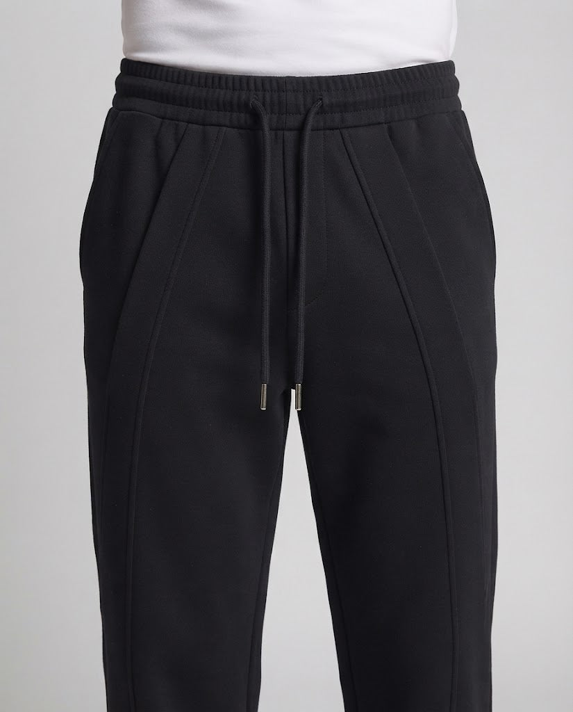 Men's Wide Pleated Lounge Pants with Drawstring and Crease Mune Fashion