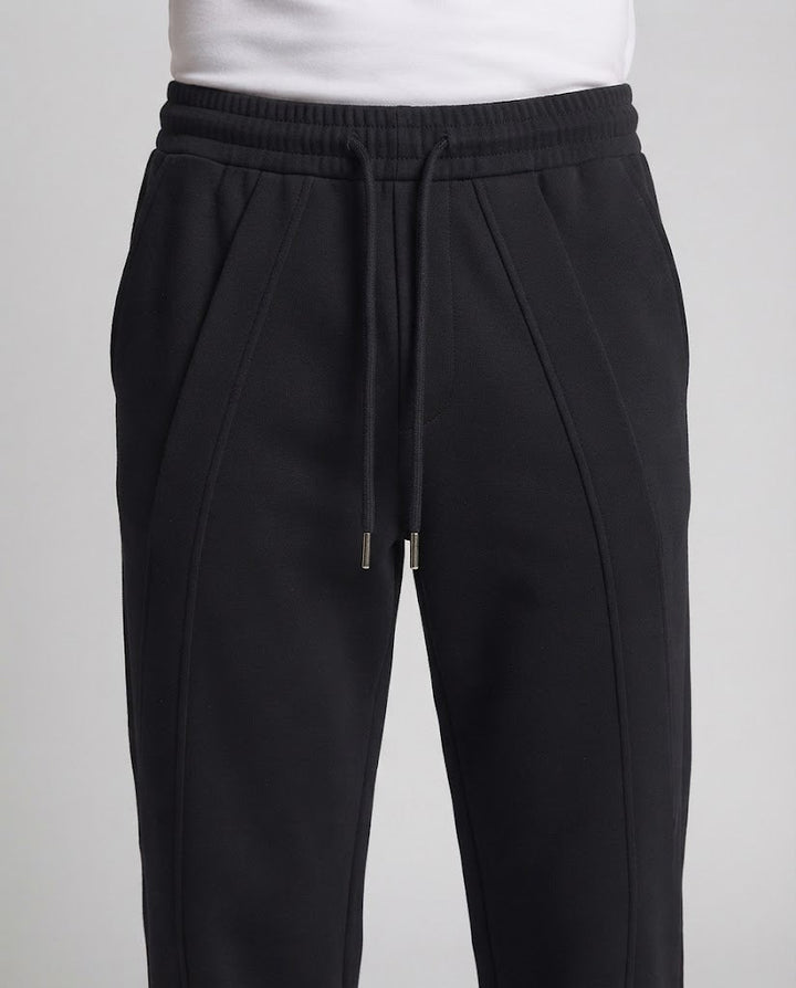 Men's Wide Pleated Lounge Pants with Drawstring and Crease Mune Fashion