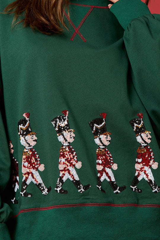 Mune | Christmas Soldier Sequins Long Sleeve Casual Sweatshirt