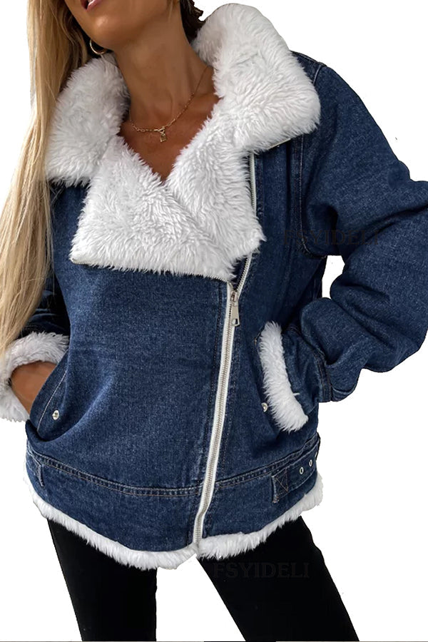 Mune | Wool Patchwork Revers Loose Casual Jacket