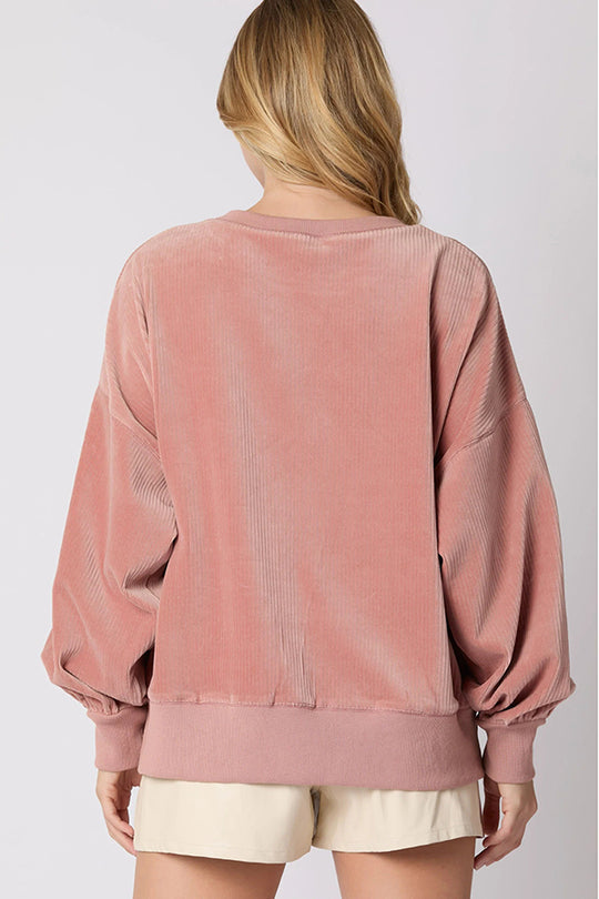 Mune | Christmas Pumpkin Cake Sequins Round Neck Loose Sweatshirt