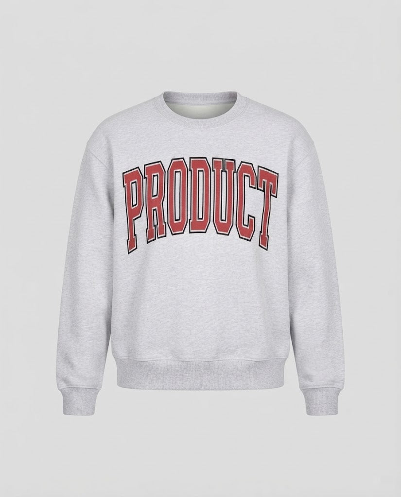 Ladies College Sweatshirt with oversized collegiate print and soft fleece Mune Fashion