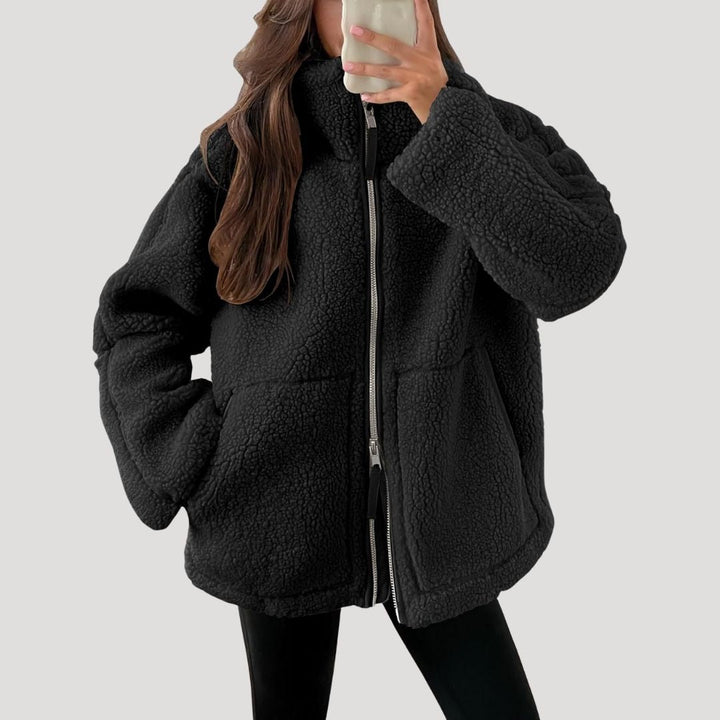 Mune | Women's Fleece Teddy Zip-Up Fluffy Winter Jacket